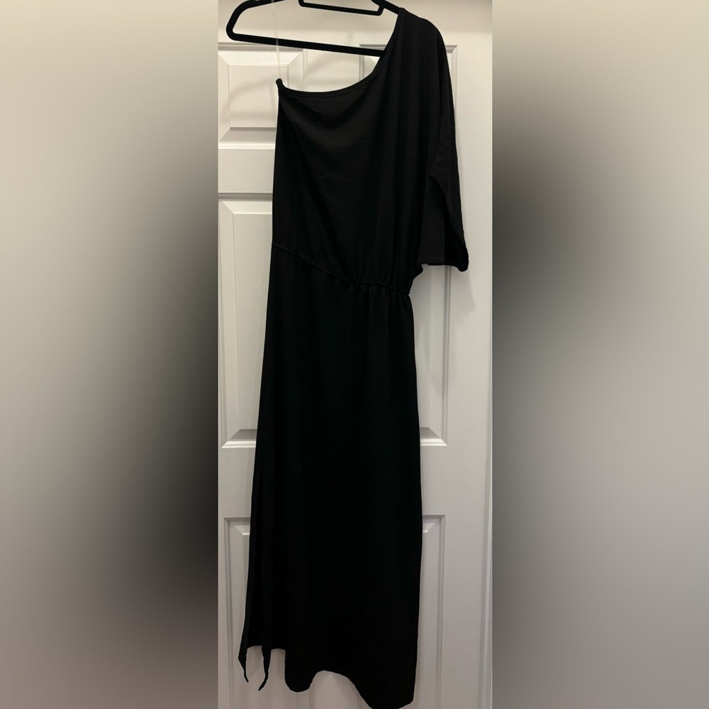 Maxi Dress One Shoulder Black Women’s Medium